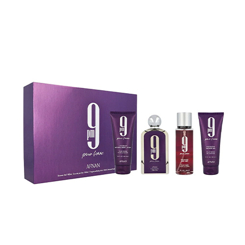 KIT AFNAN 9PM EDP F 100ML 4 PIEZAS