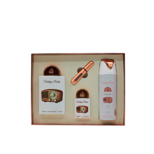 KIT LATTAFA PRIDE VINTAGE RADIO EDP 100ML 3 PIEZAS