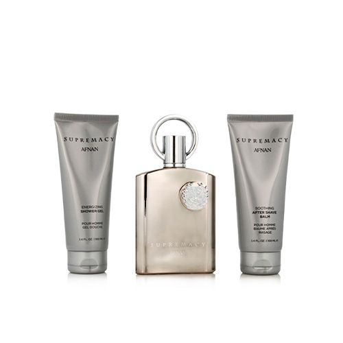 KIT AFNAN SUPREMACY SILVER EDP M 100ML 3 PIEZAS