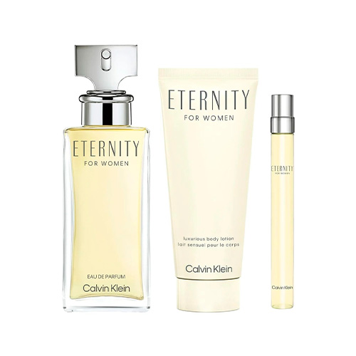 KIT CK ETERNITY EDP F 100ML 3 PIEZAS